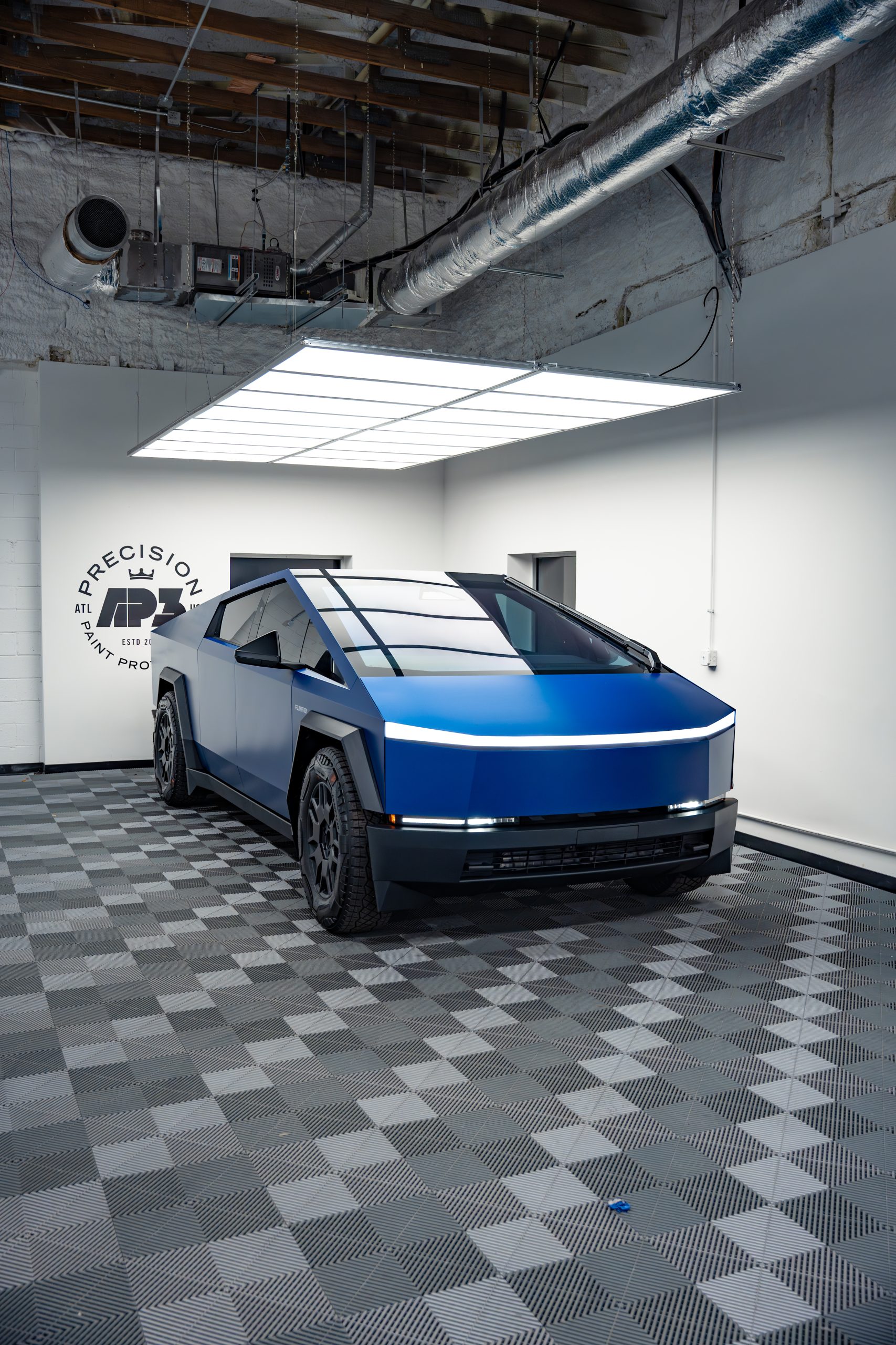 Atlanta Cybertruck PPF Wrap Tesla’s Cybertruck is finally rolling out. If you got your hands on one of these maverick electrics, you need to protect it. Give it custom Cybertruck colors and protection from AP3.