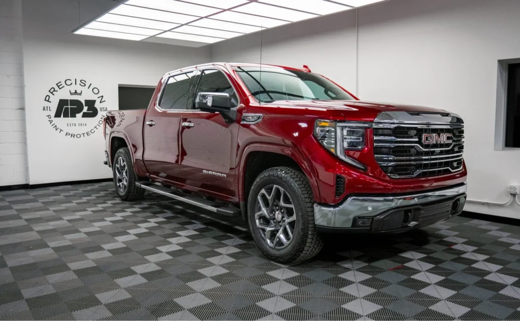 GMC Sierra Paint Protection Film Protect your GMC Sierra with XPEL paint protection film (PPF), ceramic coating, and window tint from AP3 in Atlanta. Get expert installation, great service, and long-term vehicle protection.
