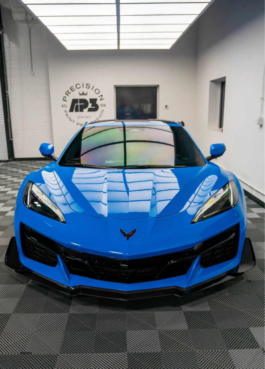 Keep your Corvette's paint looking sharp and shining for years to come with XPEL's ceramic coating services for all Corvettes - available at AP3!